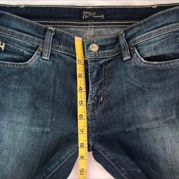 Citizens of Humanity Crop Dark Denim Jeans Rolled Cuff COH size 29 Capri MINT! - Picture 9 of 9